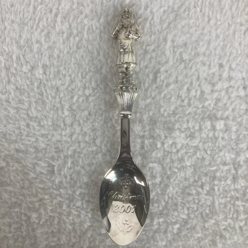 Reed and Barton 2001 Santa Spoon Kringle Christmas Silver‎ Plated Keepsake